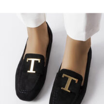 Czarne mokasyny z eko-zamszu Adéla?de – Solea