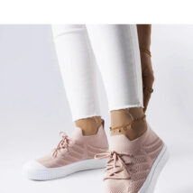 Różowe trampki z elastycznego materiału Polaire – Solea