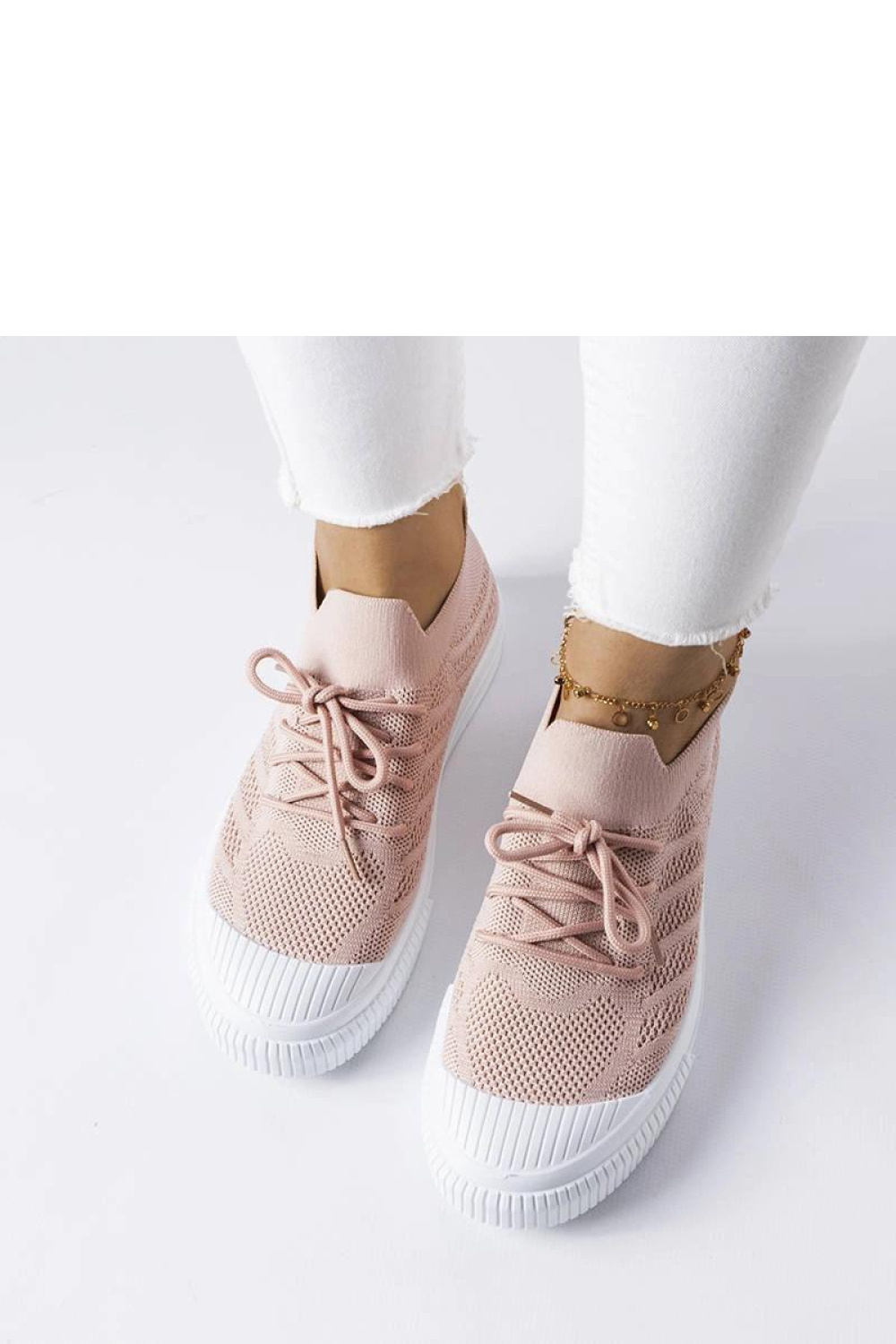 Różowe trampki z elastycznego materiału Polaire - Solea - obrazek 3