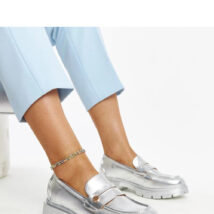 Srebrne mokasyny Eko skórzane Mladenka – Solea
