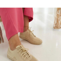 Beżowe materiałowe sneakersy Erminio – Solea