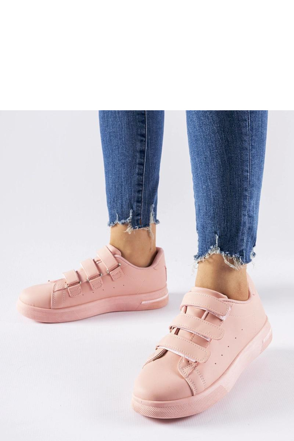 Różowe sneakersy zapinane na rzepy Paré - Solea - obrazek 2