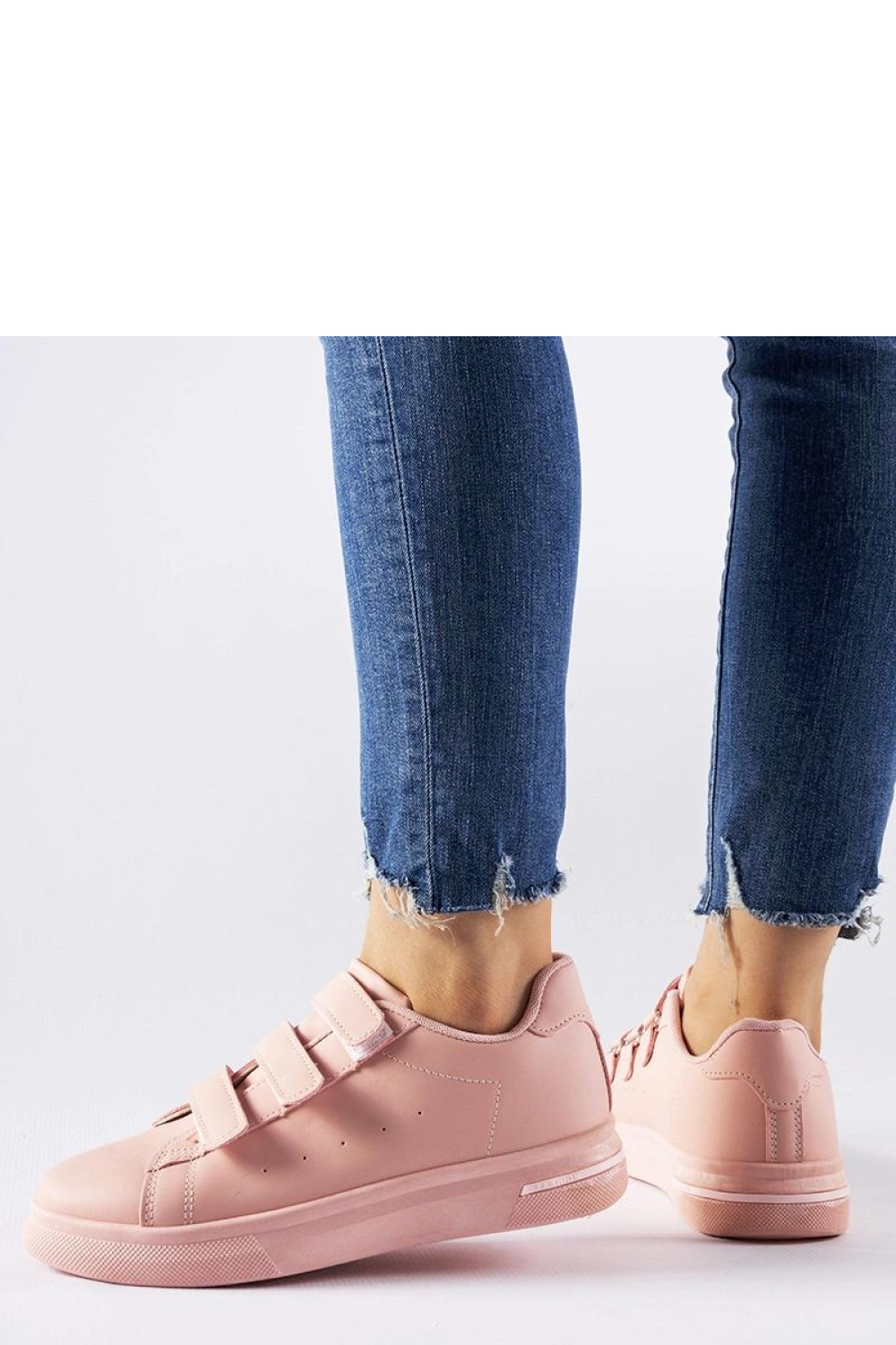 Różowe sneakersy zapinane na rzepy Paré - Solea - obrazek 3