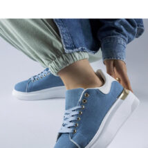 Granatowe sneakersy na platformie Scuderlando – Solea