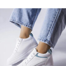 Białe sneakersy z brokatowymi wstawkami Bonevil – Solea