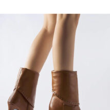 Brązowe ocieplane botki na szpilce Cipresso – Solea