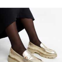 Złote mokasyny Eko skórzane Mladenka – Solea