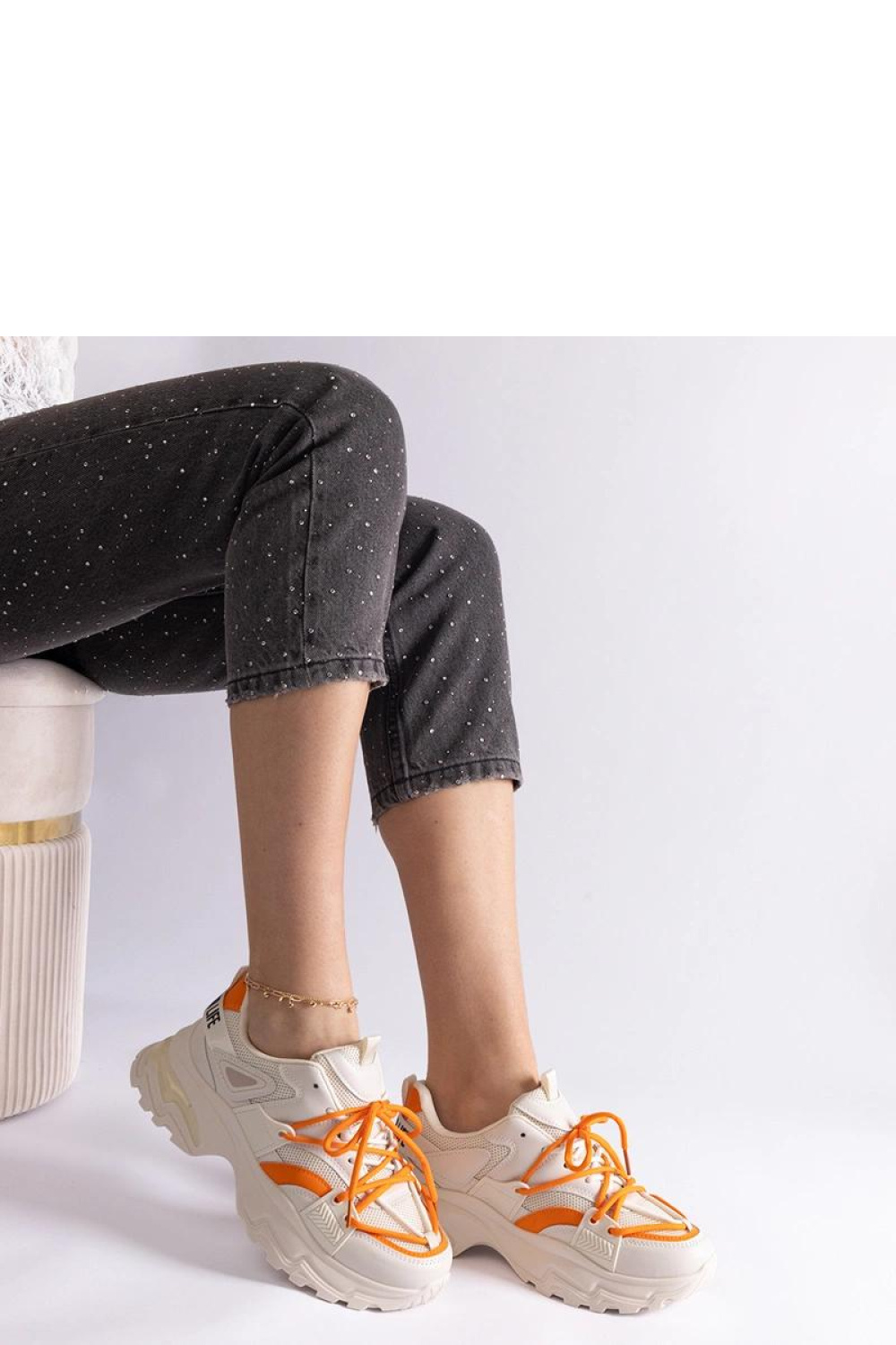 Beżowe sneakersy sportowe Sulamita - Solea - obrazek 2