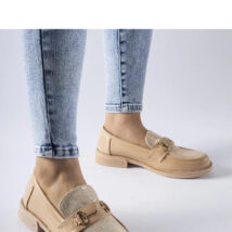 Beżowe mokasyny z klamerką Gennaro – Solea