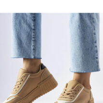 Beżowe sneakersy na grubej platformie Seluci – Solea