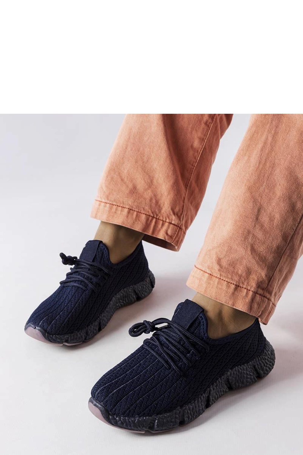 Granatowe sportowe sneakersy Élodie - Solea - obrazek 2