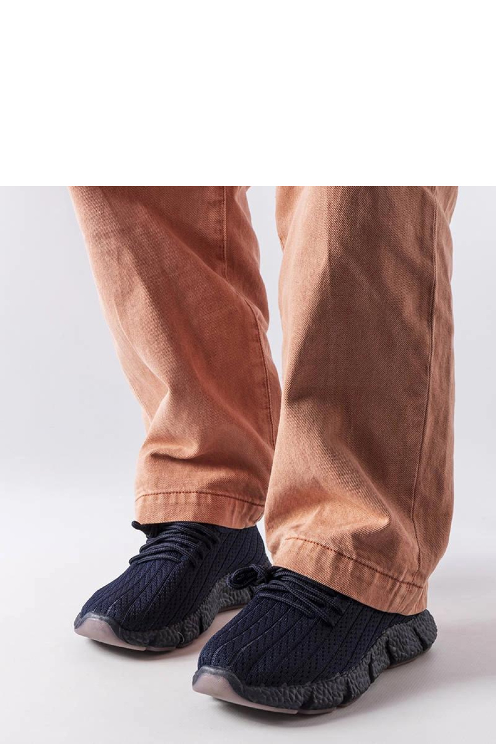 Granatowe sportowe sneakersy Élodie - Solea - obrazek 3