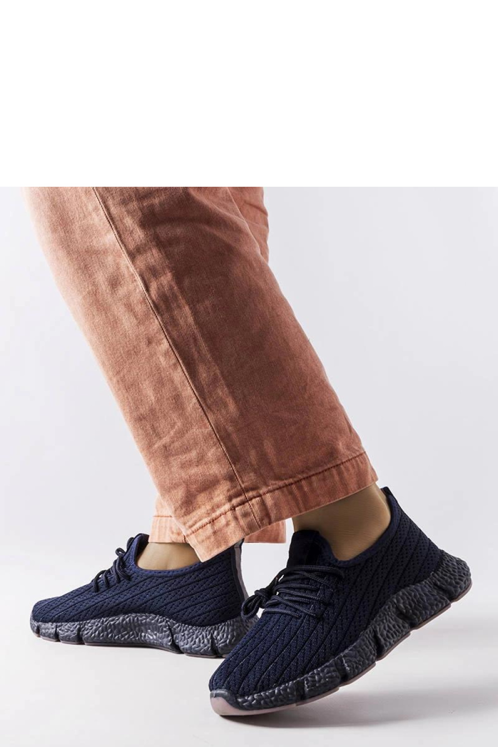 Granatowe sportowe sneakersy Élodie - Solea - obrazek 4