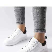 Biało-czarne sneakersy z tłoczeniem Dreux – Solea