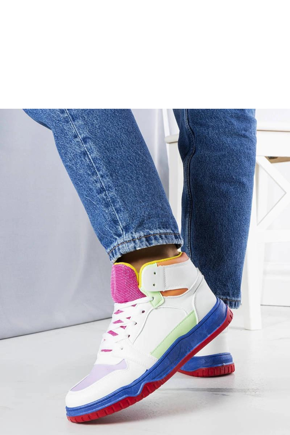 Kolorowe sneakersy za kostkę Elizabeth - Solea - obrazek 3