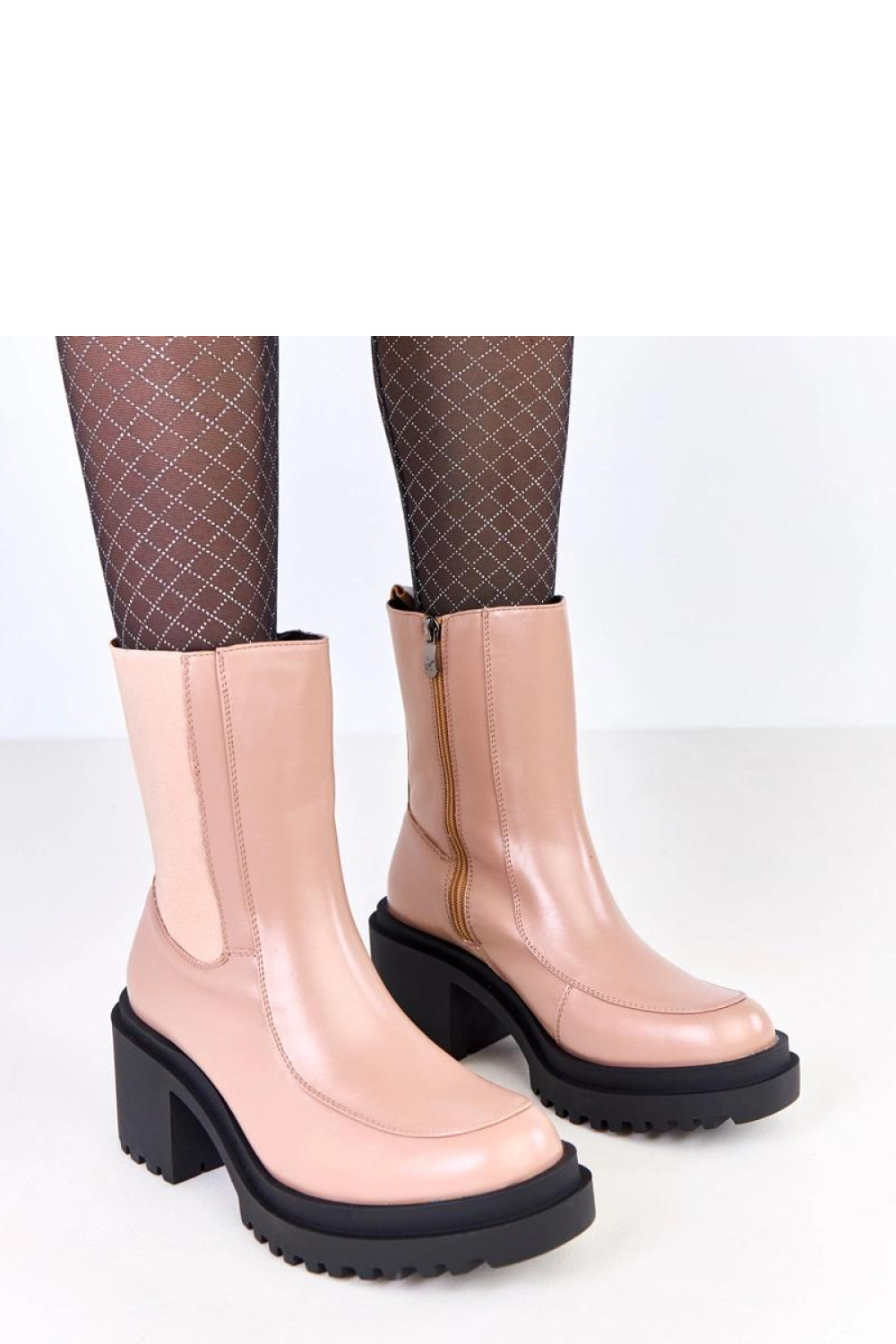 Botki Model Jarley D8901 Beige - Solea - obrazek 2