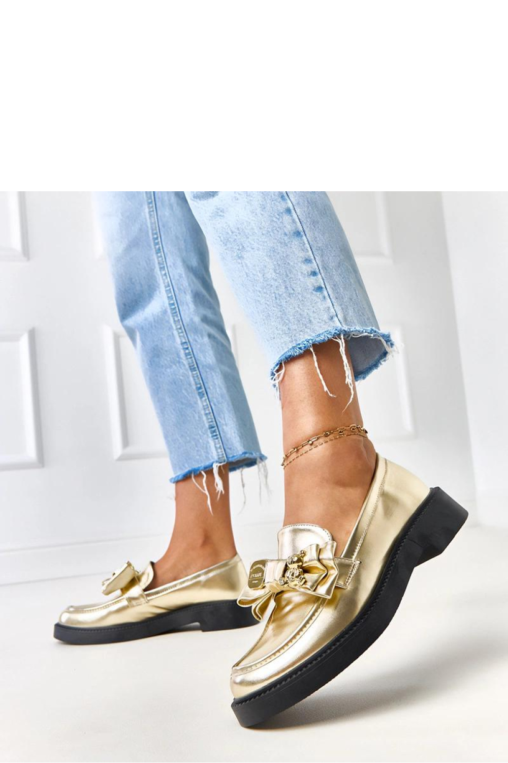 Mokasyny Model Teriwa G1770 Gold - Solea - obrazek 2