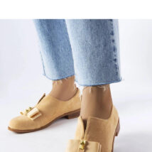 Beżowe półbuty z kokardką Poplar – Solea