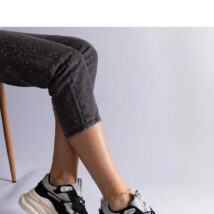 Czarne sneakersy z brokatowymi wstawkami Rigel – Solea