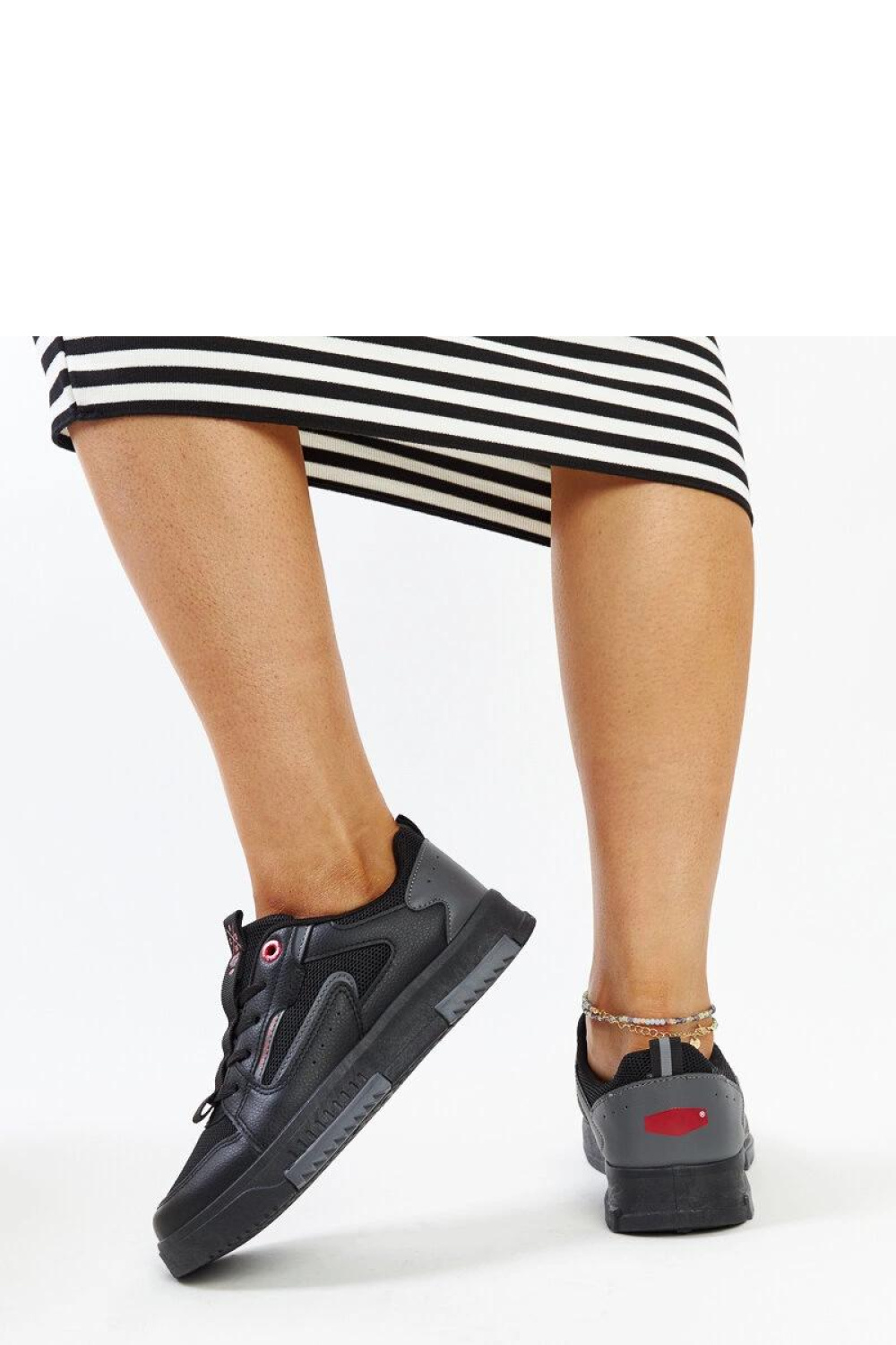 Czarno-szare sneakersy damskie CROSS JEANS LL2R4012C - Solea - obrazek 5