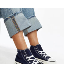 Granatowe wysokie trampki na grubej podeszwie Bagy – Solea