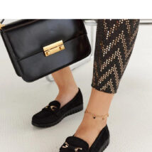 Czarne zamszowe mokasyny Prussia – Solea