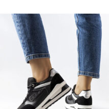 Czarne sneakersy ze wstawką Genovesee – Solea