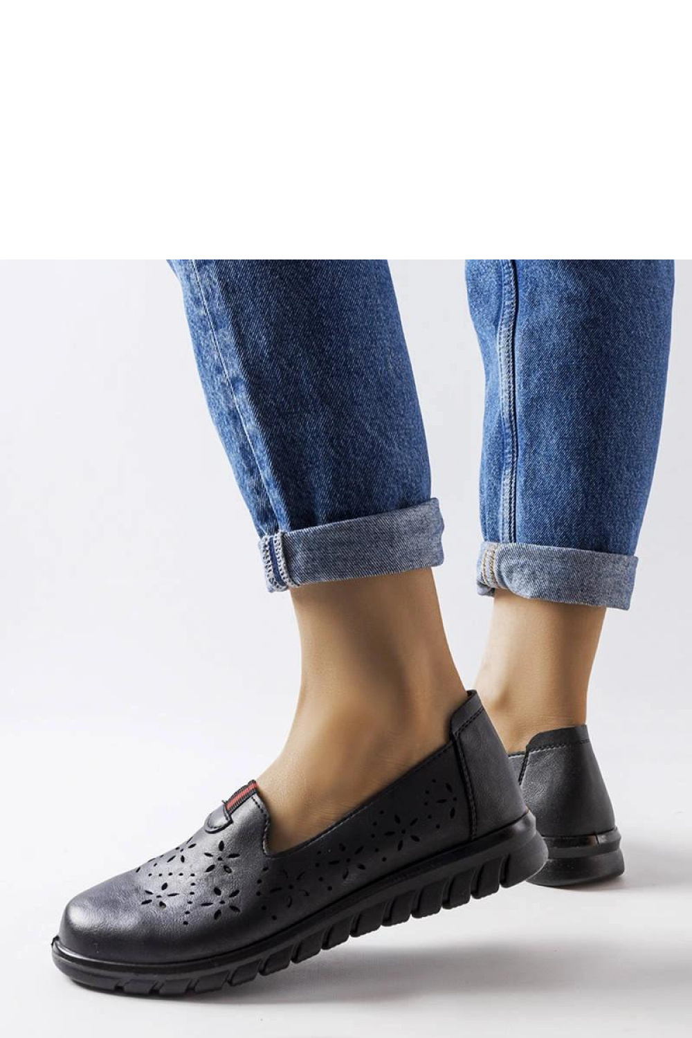 Czarne lekkie mokasyny Joli - Solea - obrazek 3