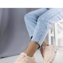 Różowe sneakersy na masywnej podeszwie Inez – Solea