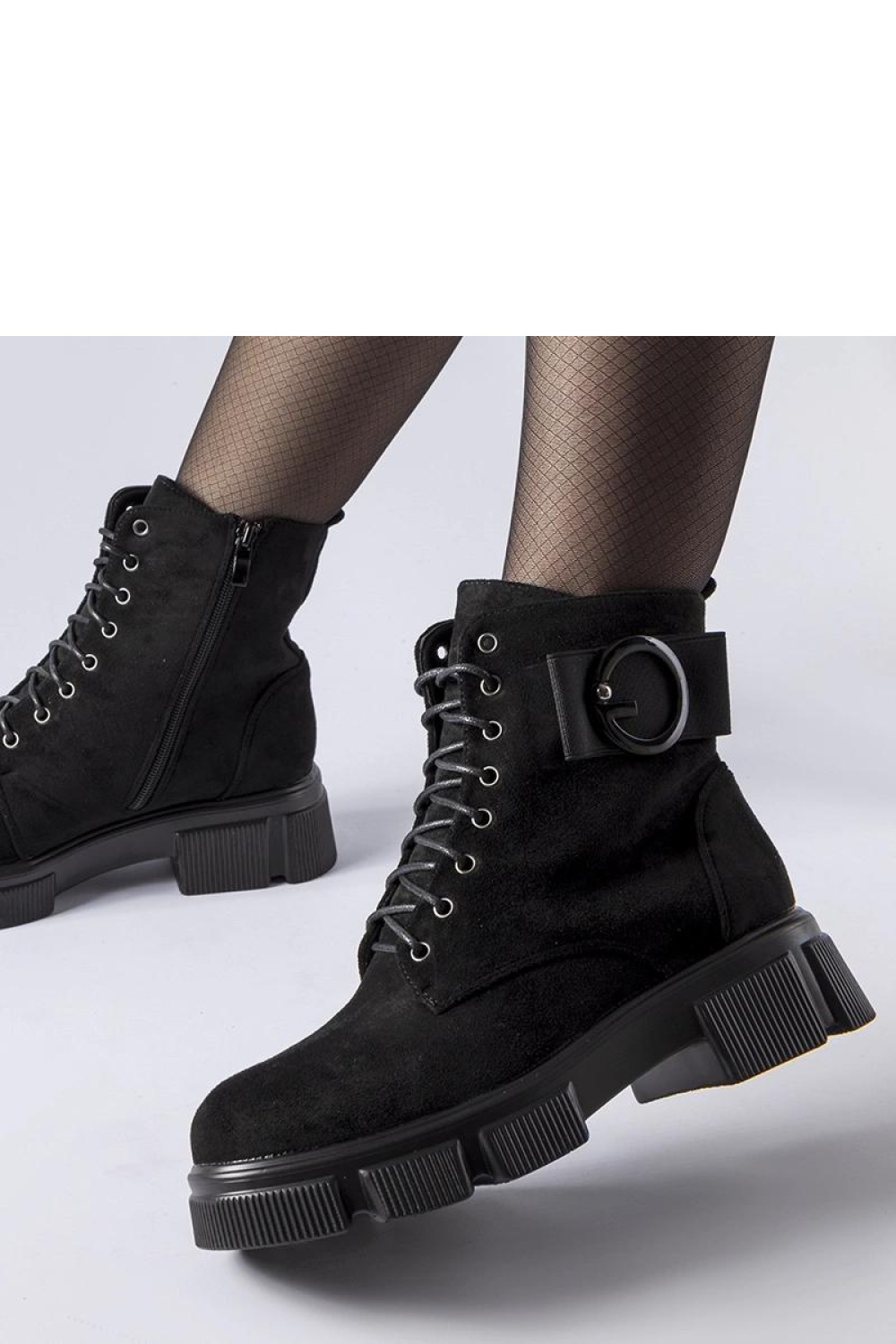 Czarne ocieplane trapery Cusiano - Solea - obrazek 3