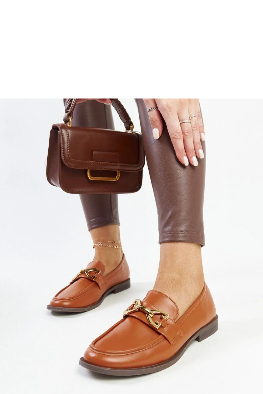 Brązowe mokasyny z klamerką Lea - Solea - obrazek 5