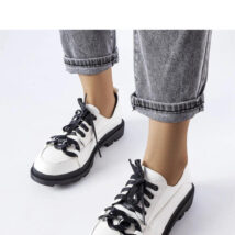 Białe półbuty z łańcuchem Allain – Solea