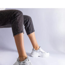 Białe sneakersy z brokatowymi wstawkami Rigel – Solea