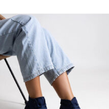 Granatowe wysokie trampki Ghanem – Solea