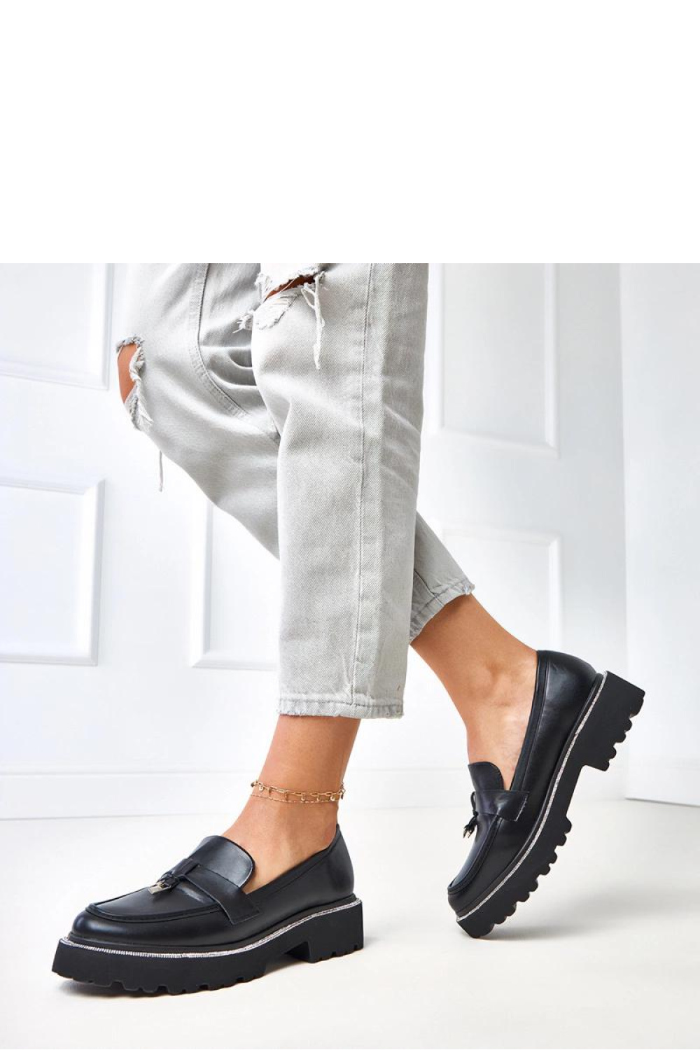 Mokasyny Model Katrena 20822-7 Black - Solea - obrazek 2