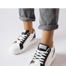Biało-czarne buty ze srebrnym akcentem Palais – Solea