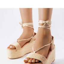 Beżowe espadryle na platformie Silvetta – Solea