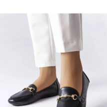 Czarne ozdobne mokasyny Lejeune – Solea