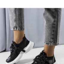 Czarne sneakersy skarpetkowe Peggy – Solea