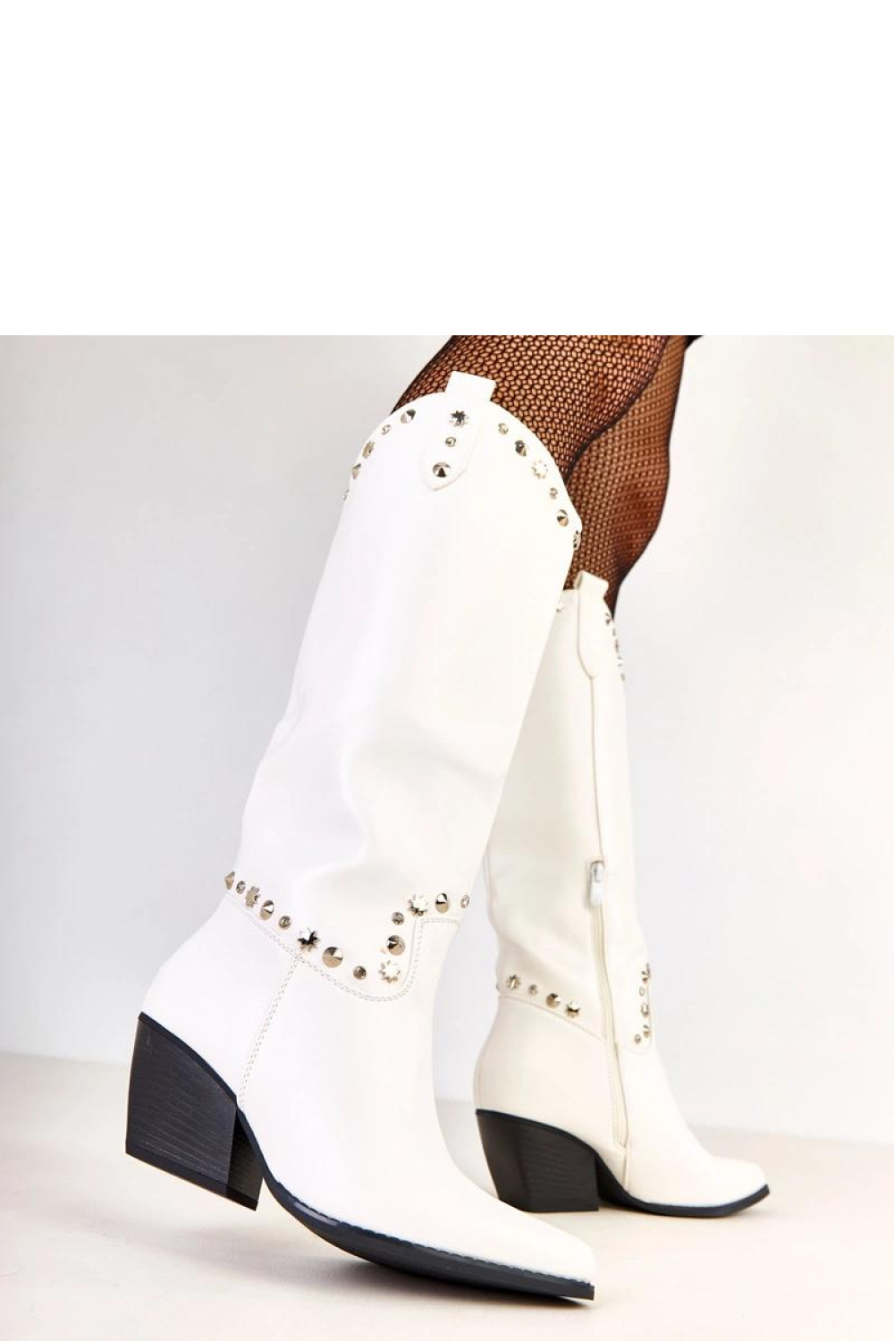 Kozaki Model Horsey E8629 White - Solea - obrazek 3