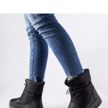 Czarne damskie ocieplane śniegowce Jensen – Solea