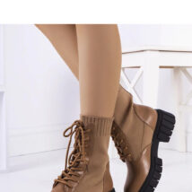 Brązowe botki z elastyczną cholewką Ada – Solea