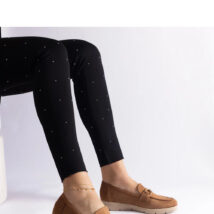 Karmelowe mokasyny damskie z eko zamszu Sandoval – Solea