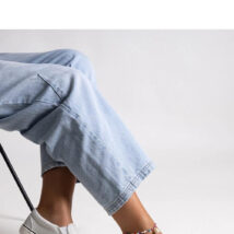 Białe błyszczące tenisówki Lublubah – Solea