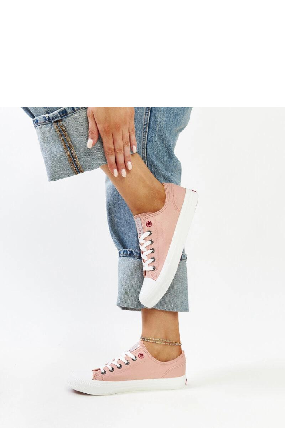 Różowe damskie trampki CROSS JEANS - Solea - obrazek 3