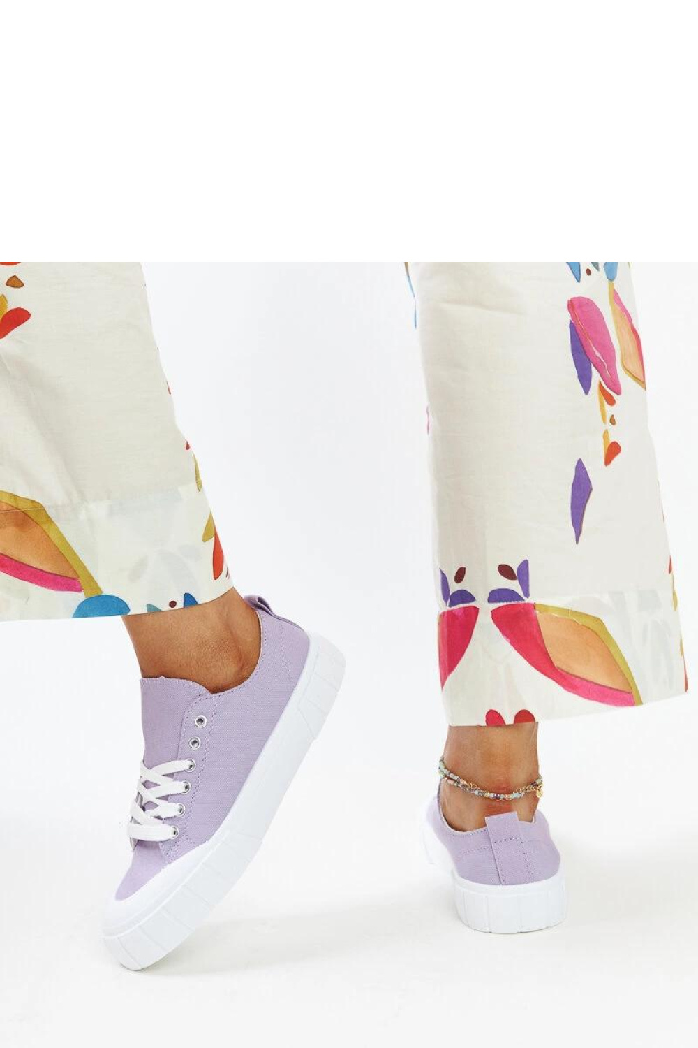 Fioletowe materiałowe trampki Eduarda - Solea - obrazek 4