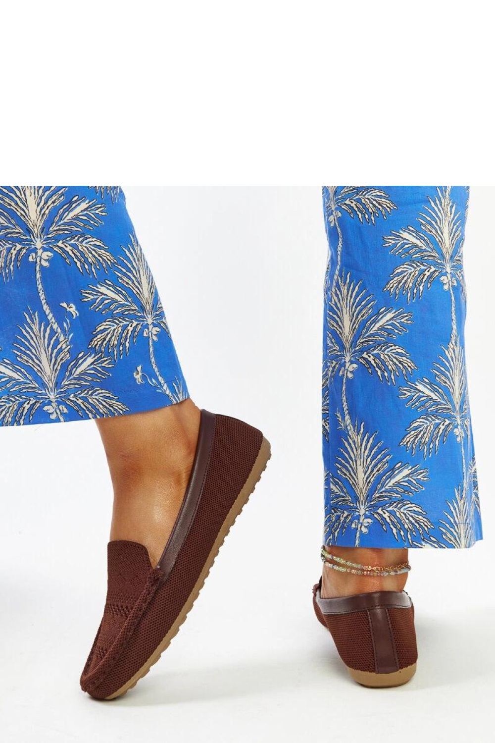 Brązowe materiałowe mokasyny Fiammetta - Solea - obrazek 4