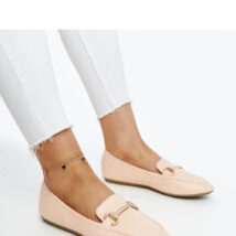 Beżowe mokasyny z ozdobną klamerką Paddy – Solea