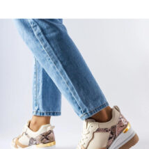 Beżowe sneakersy na koturnie Leopoldo – Solea