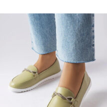 Zielone mokasyny z cyrkoniami Paola – Solea